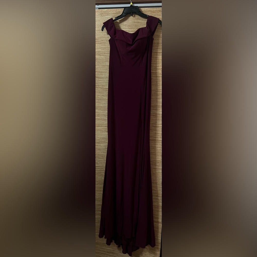Elegant Burgundy Off the Shoulder Women's Dress